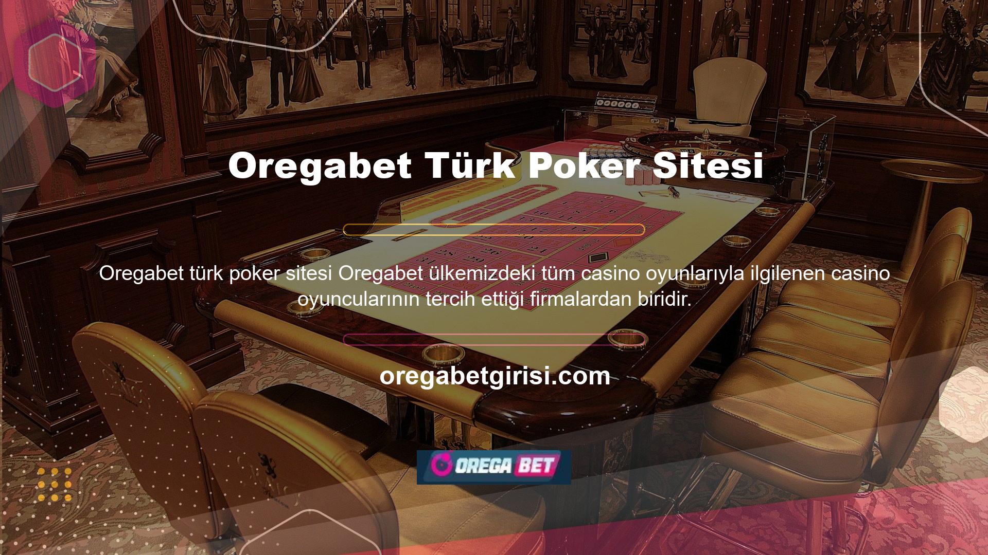 Her türlü casino oyunuyla ilgilenen poker oyuncuları, Türkiye'de güvenli çevrimiçi bahis sağlayıcılarını nerede bulabileceklerini öğrenmek için Türk poker sitesi Oregabet göz atmalıdır